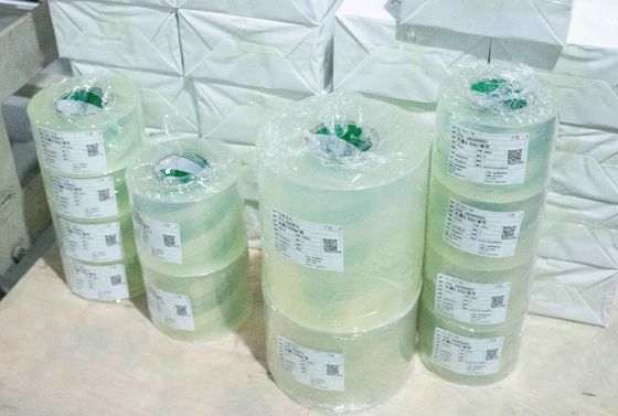 Materiali per etichette adesivi acrilici in rotoli di colla BOPP Film trasparente extra appiccicoso