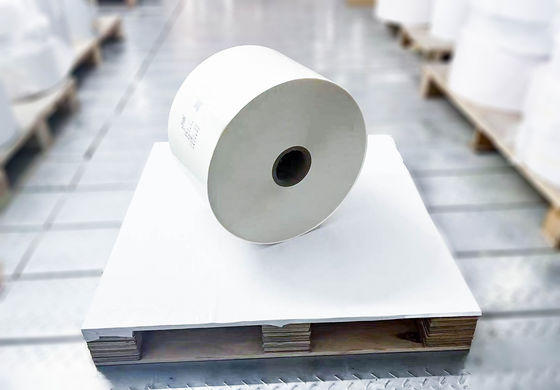 Etichetta di carta lucida trasparente Opp Jumbo Roll Resistente ai prodotti chimici