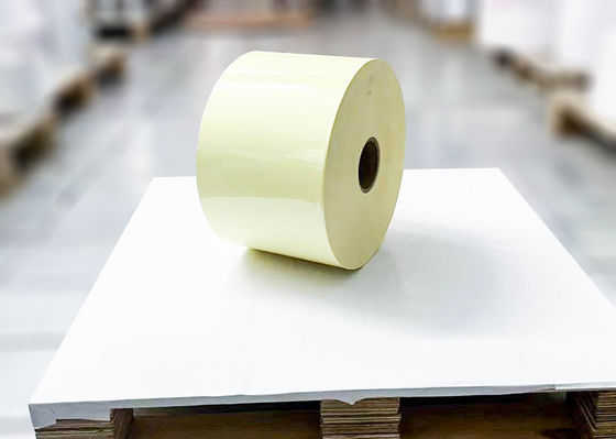 Materiali per etichette autoadesive PET trasparenti Rollo 25μ Spessore superficiale Extra appiccicoso