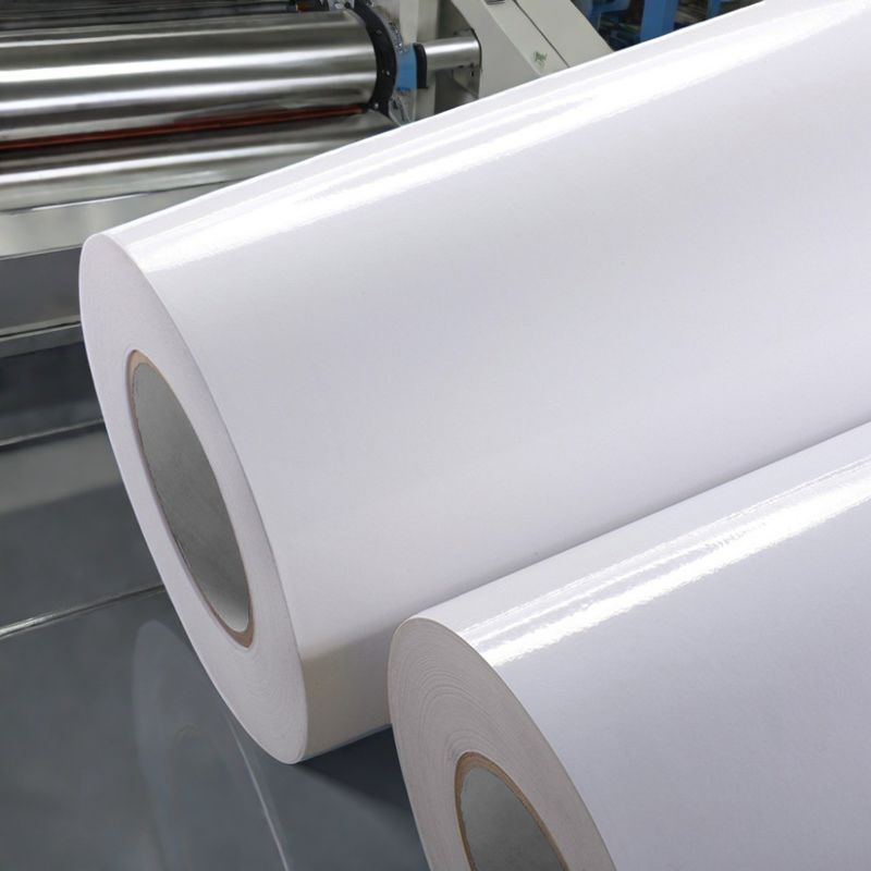 80 g Materiale di etichetta in carta rivestita con adesivo universale a caldo e carta bianca di vetro